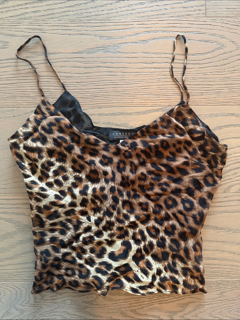 VTG 💯 silk Leopard Print tank